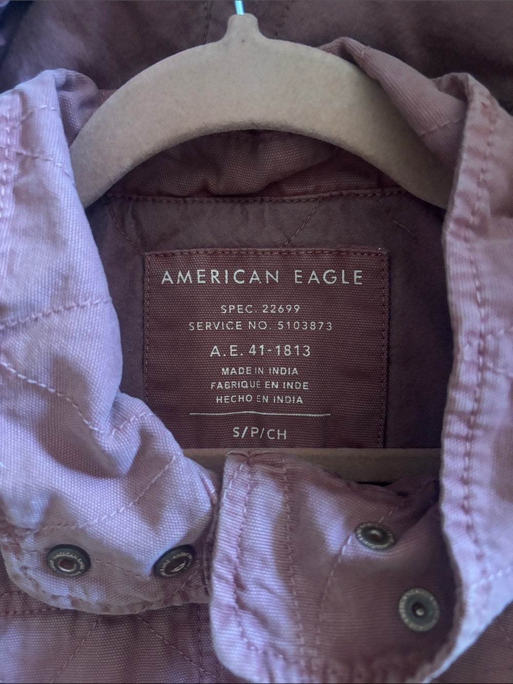 American Eagle Outfitters Rust Utility Parka with Faux Fur Trim - Picture 2 of 2